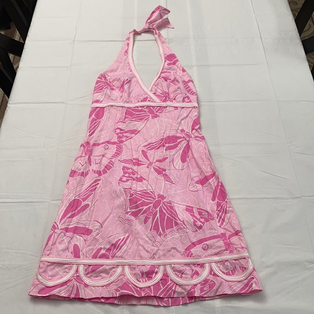 LILLY PULITZER Halter Dress in Butterfly Kisses 8